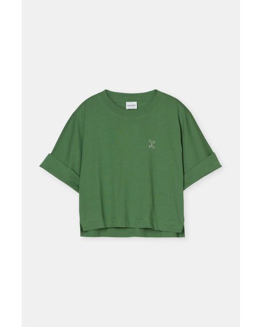 Closed Kurzarmhemd cropped t-shirt in Green für Herren