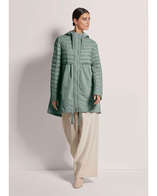 Madeleine Green Steppjacke im Material-Mix