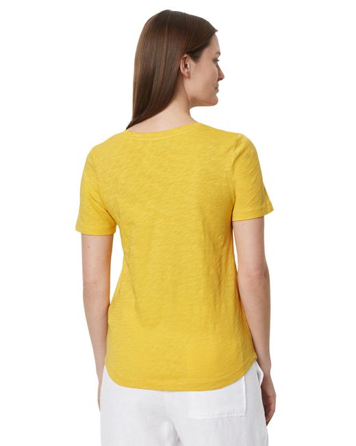 Marc O' Polo Yellow T-Shirt aus Organic Cotton Slub Jersey