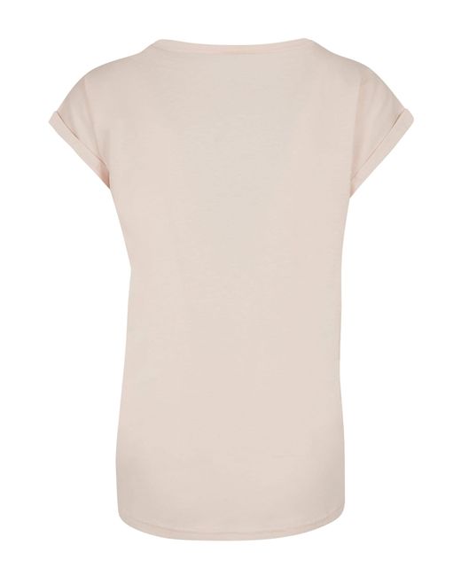 Shoulder Tee T-Shirt Extended in | Lyst DE Merchcode (1-tlg) Think Different Ladies Natur