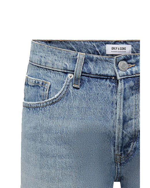 Only & Sons Jeansshorts Shorts Denim Midi Bermuda Mid Waist Pants 7560 in Hellblau in Blue für Herren