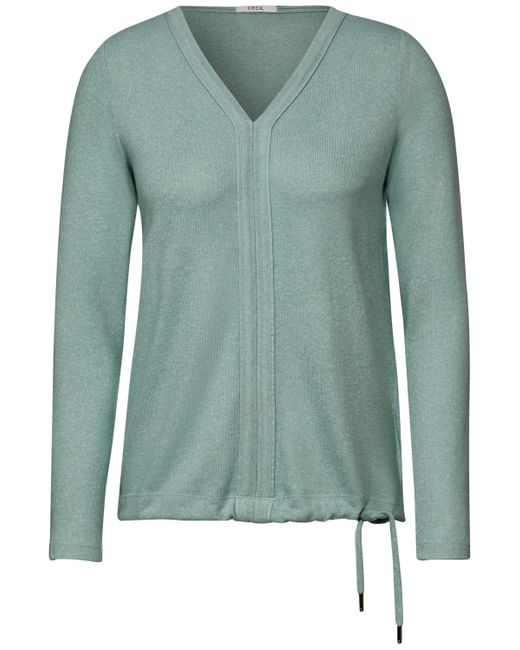Cecil Green Langarmshirt aus strecthigem Viskosematerial