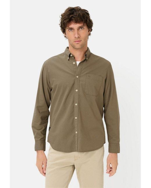 Camel Active Langarmhemd Mit Brusttasche Langarm Button-Down in Green für Herren