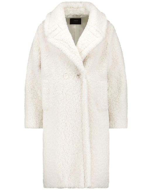 Taifun White Wintermantel Kurzmantel aus Teddyfell