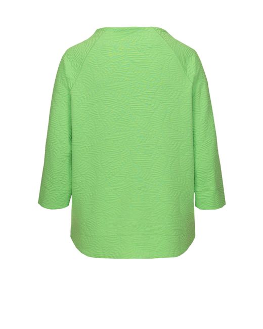 Bianca Green Rundhalsshirt KYLIN modischem Struktur-Jersey in Trendfarbe