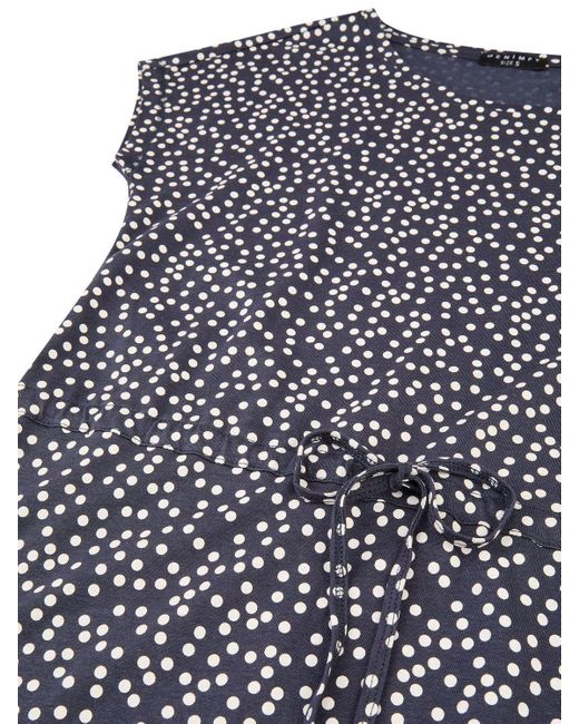 DENIMFY Blue Kleid DFBella A-Linie Kurzarm Sommerkleid mit Rundhals-Ausschnitt