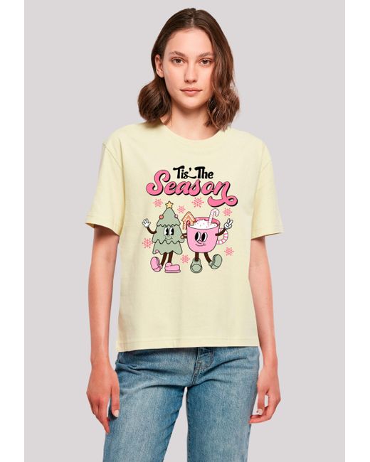 F4NT4STIC White Shirt Tis The Season Tree Cocoa Premium Qualität, Weihnachts-Kollection