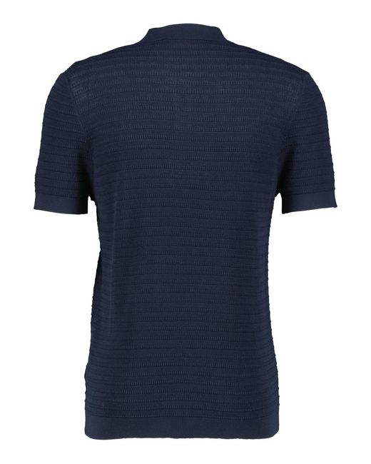 Drykorn Poloshirt Strickpolo BRAIAN 10 Regular Fit Kurzarm (1-tlg) in Blue für Herren