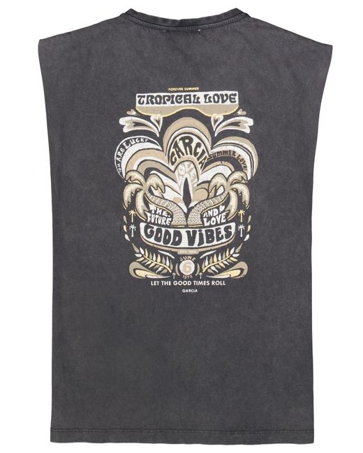 Garcia Black Ladies T-shirt ss