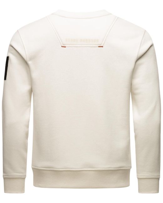 Rundhals-Ausschnitt Lyst Natur Pullover in HARBOUR DE Herren mit STONE Boo Brock Sweater stylischer für |