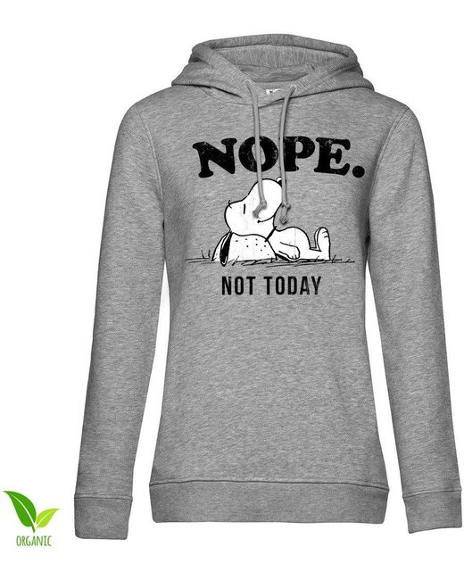 PEANUTS Worldwide LLC Gray Nope Not Today Girly Hoodie