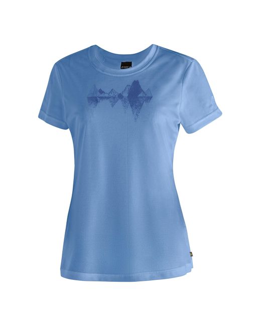 Maier Sports Blue T-Shirt Tilia Pique W Funktionsshirt, Freizeitshirt mit Aufdruck