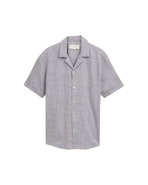 Tom Tailor Relaxed Fit Kurzarmhemd aus Baumwolle in Gray für Herren
