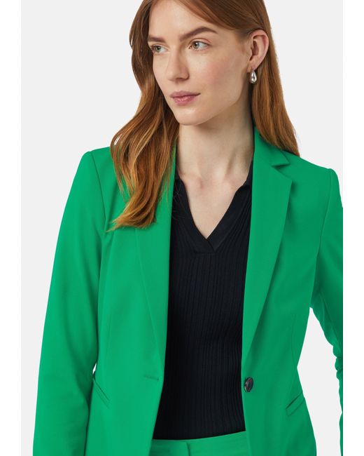 Comma, Green Blusenblazer Antaillierter Blazer mit Reverskragen und Knopfverschluss