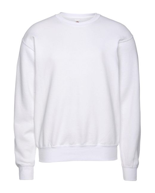Fruit Of The Loom Sweatshirt im unifarbenen Design in White für Herren