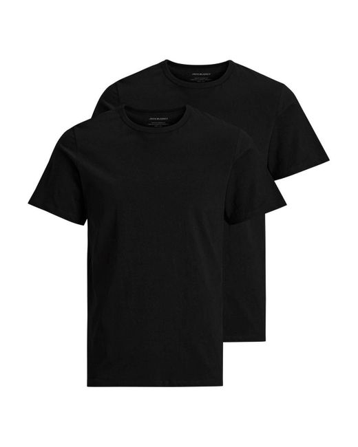 Jack & Jones T-Shirt, 4er Pack - JACBASIC CREW NECK TEE in Black für Herren