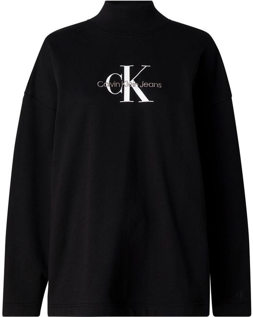 Calvin Klein ARCHIVAL in NECK MOCK | MONOLOGO mit Sweatshirt hohem Schwarz Lyst DE Stehkragen