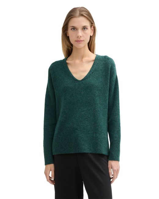 Tom Tailor Green Rundhalspullover