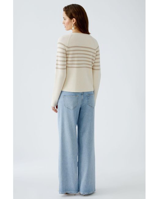 Ouí Natural Rundhalspullover Pullover Viskosemischung