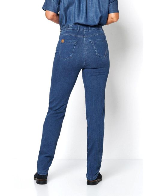 Relaxed by TONI Blue 5-Pocket-Jeans Belmonte mit Strassdetail