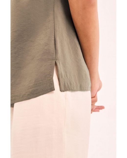 Next Brown Shirttop Ärmelloses Tanktop mit U-Ausschnitt (1-tlg)