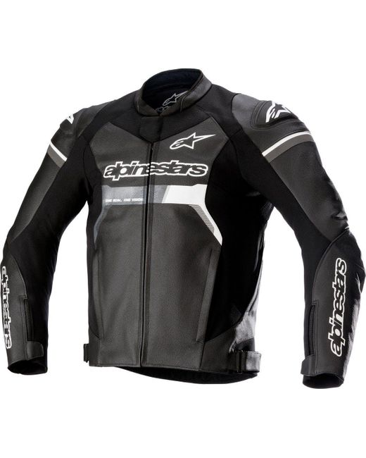 Alpinestars Motorradjacke GP Force Motorrad Lederjacke protektoren kühlend in Black für Herren