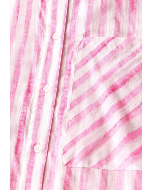Cecil Pink Langarmbluse Stripe Light Cotton Blouse