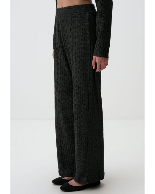 Jimmy Key Black Strickhose Anthrazit Bequem Strick Hosen