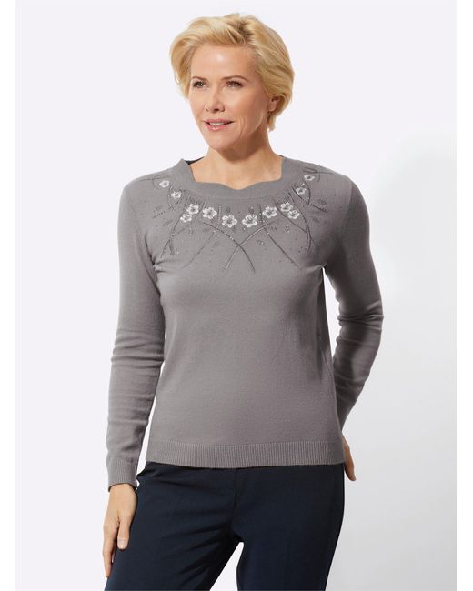 WITT Gray Strickpullover Langarm-Pullover