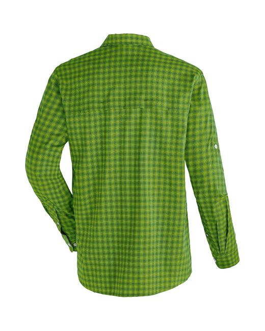 Maier Sports Outdoorhemd Hemd Mats in Green für Herren