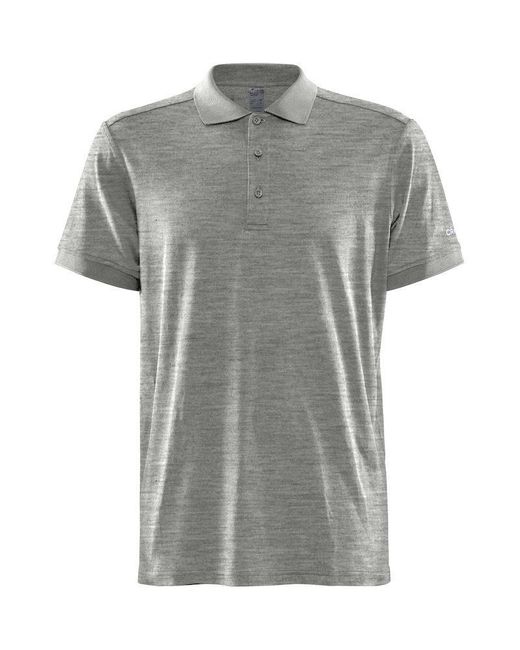 C.r.a.f.t Poloshirt Core Blend Polo Shirt in Gray für Herren
