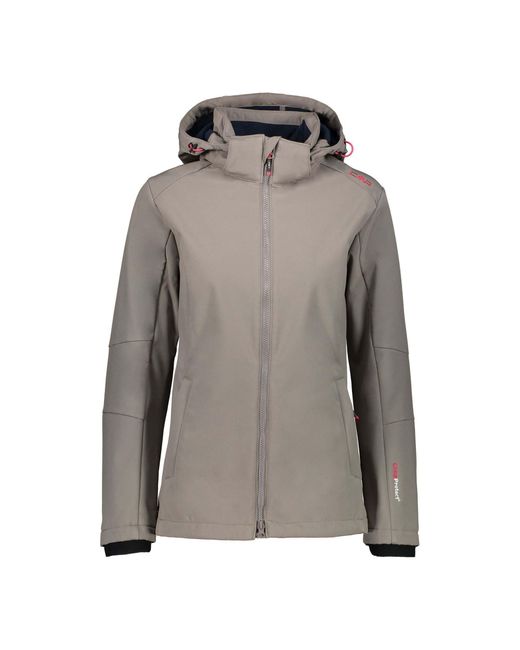 CMP Gray Softshelljacke Softshell Jacke Zip Hood 3A22226CF