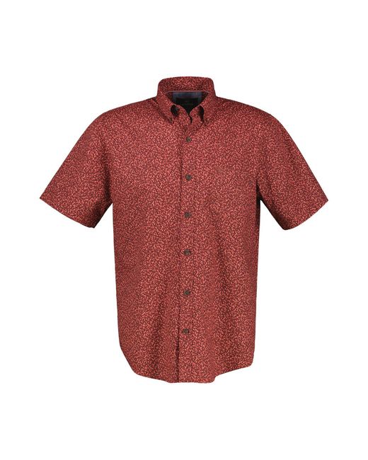 Lerros Kurzarmhemd mit All-Over Print in Red für Herren