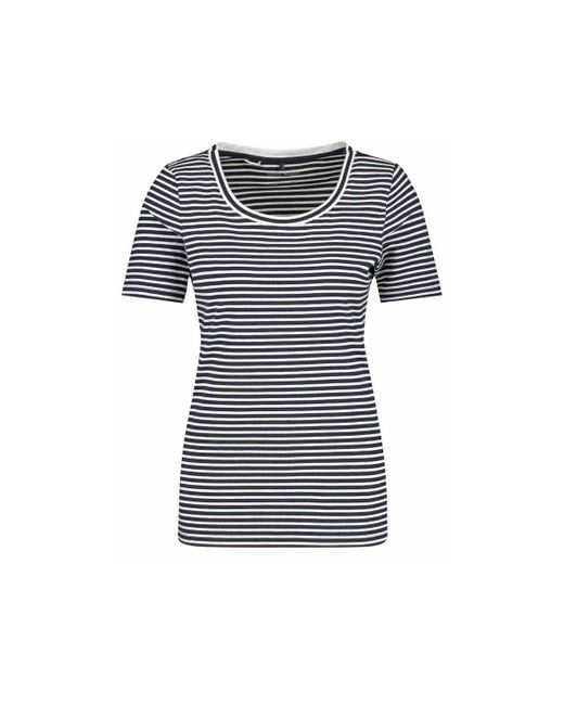 Gerry Weber Blue Rundhalsshirt blau lässig geschnitten (1-tlg)