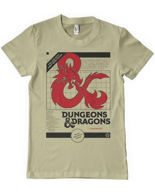 Dungeons & Dragons &D 3 Volume Set T-Shirt in Green für Herren