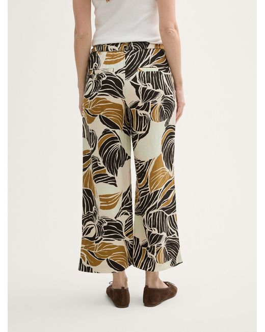 Tom Tailor Natural 7/8- Culotte Hose mit Leinenanteil
