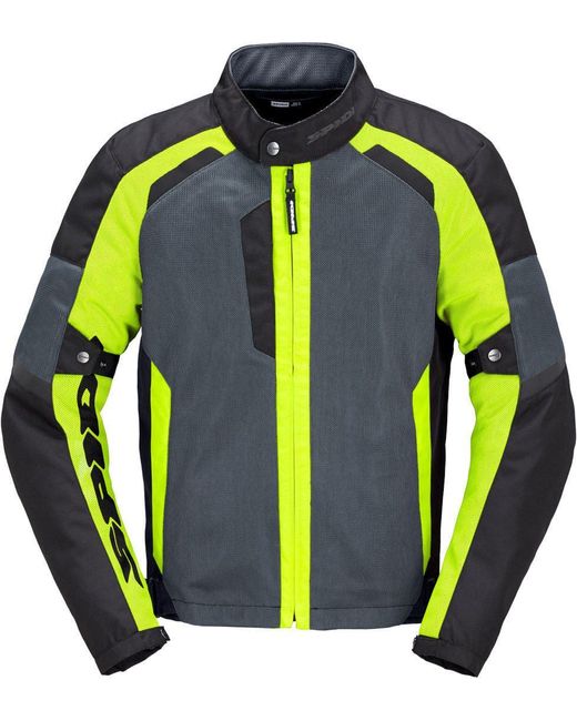 SPIDI Tek Net Motorradjacke (wasserdicht) herausnehmbares Innenfutter in Green für Herren