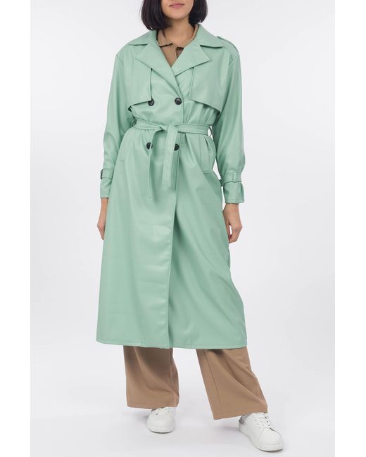 La Strada Green Ledermantel