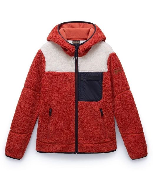 Napapijri Red Fleecejacke Yupik Og H