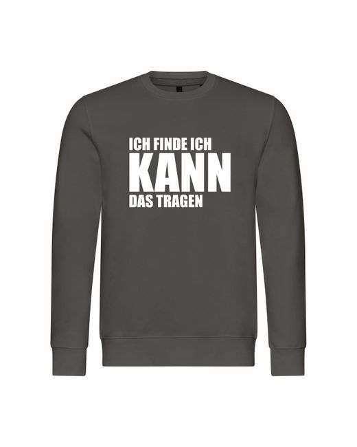 deinshirt Kapuzenpullover Pullover finde ich kann das tragen Mit Print Motiv in Gray für Herren