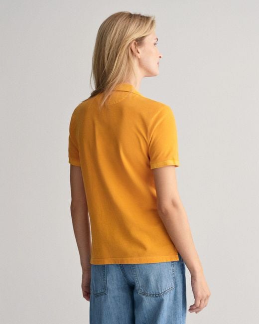 Gant Orange T-Shirt SUNFADED SS PIQUE POLO