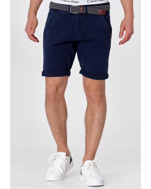 INDICODE Chinoshorts Caedmon in Blue für Herren