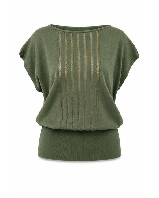 Freeman T.porter Green Kurzarmpullover Preel Kurzarm Bluse