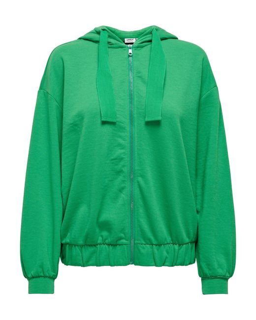 ONLY Green Sweatshirt ONLVITA L/S OVERSIZE HOOD UB SWT