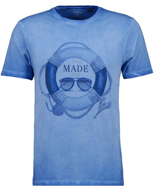 RAGMAN T-Shirt in Blue für Herren