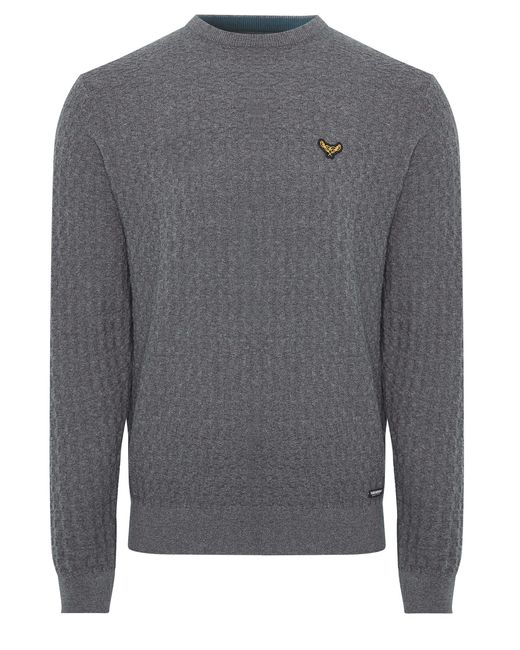 Threadbare Rundhalspullover Cedar (1-tlg) mit feinem Strickmuster in Gray für Herren