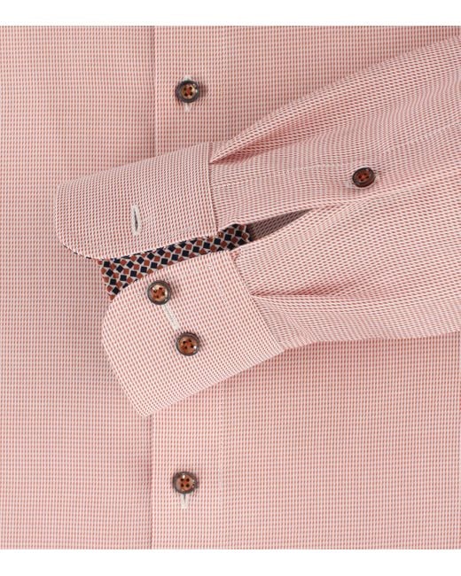 CASA MODA Businesshemd uni Comfort Fit in Pink für Herren