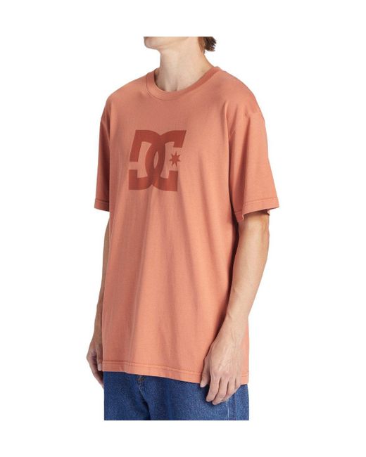 DC Shoes Shoes T-Shirt DC Star Pigment Dye in Orange für Herren