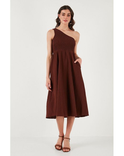 LELA Red Sommerkleid Regular Fit