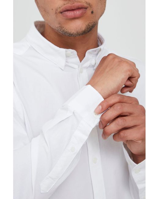 Solid Langarmhemd SDTyler LS 21103247 Klassisches Freizeithemd mit langen Ärmeln in White für Herren
